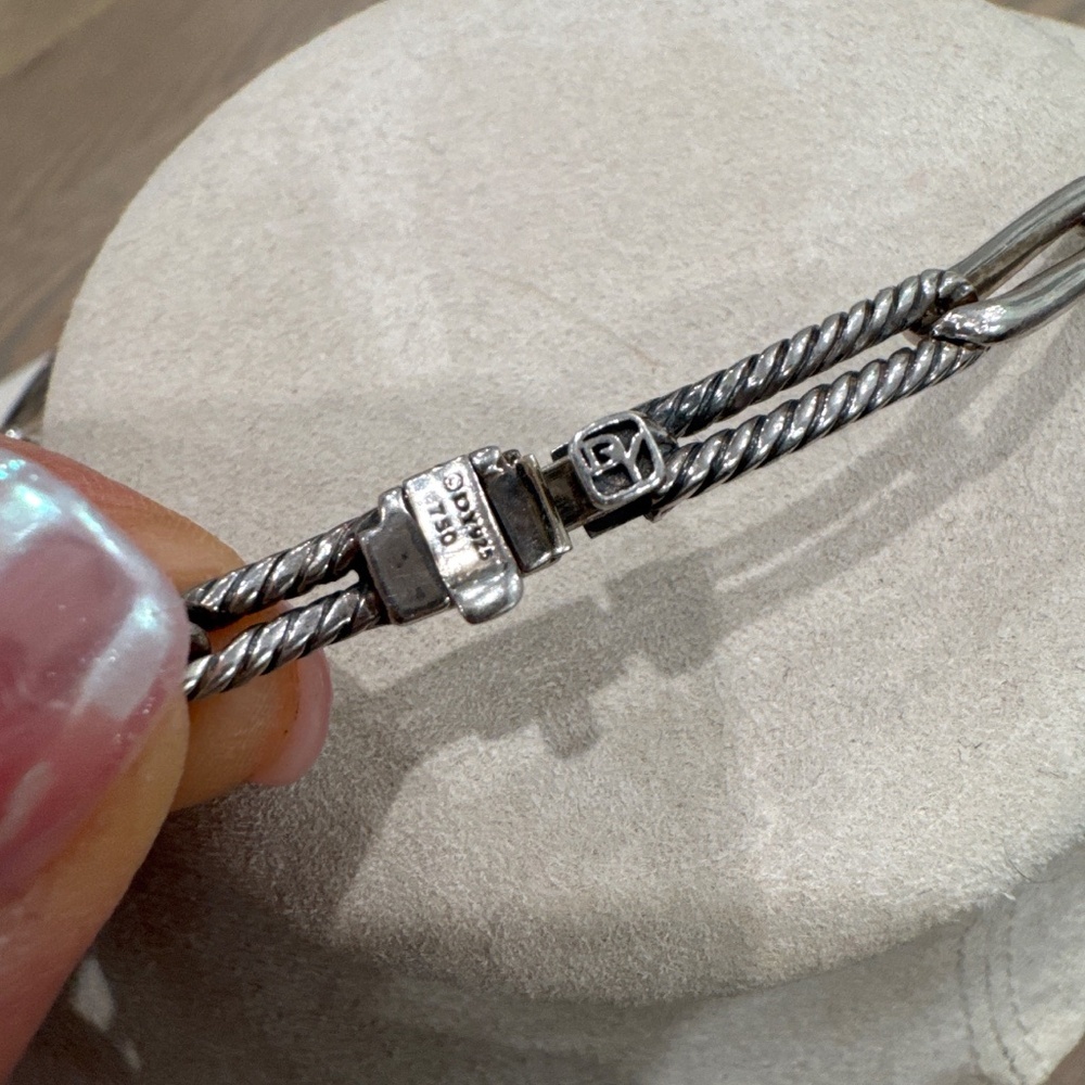 David Yurman Labyrinth necklace in sterling silver and 14k yellow gold - Picture 2 of 4
